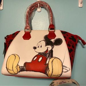 NWT Loungefly Disney Mickey Mouse Sketch Satchel Bag